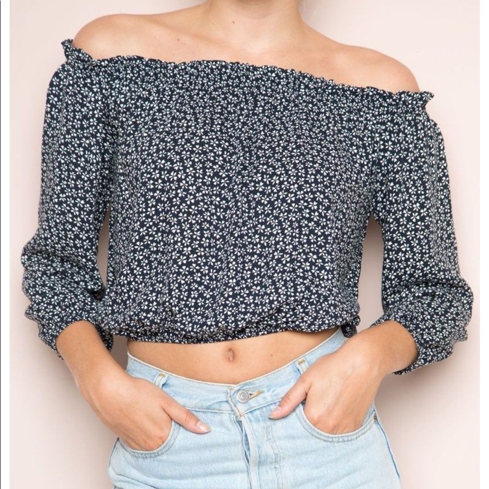 Brandy Melville off the shoulder floral top